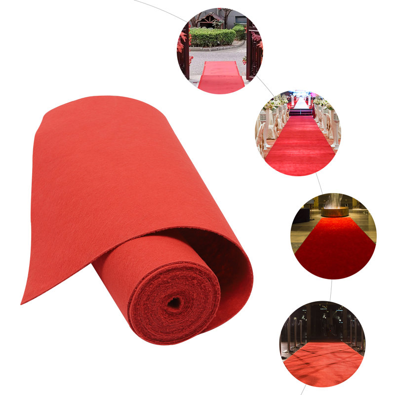 Hokku Designs Alessja 32.8Ft Long Runway Red Carpet For Indoors